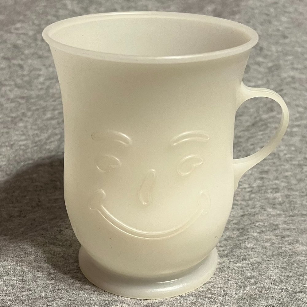 Kool-Aid Man Plastic Cup in the color white